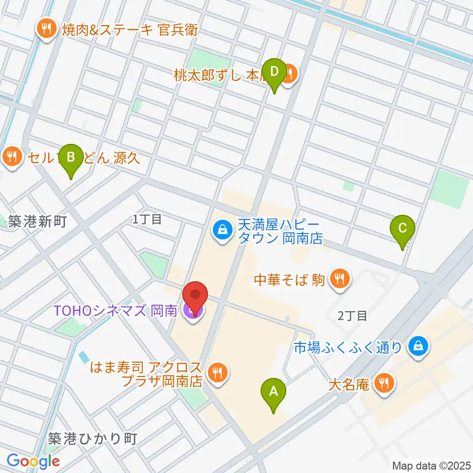 TOHOシネマズ岡南周辺のコンビニエンスストア一覧地図