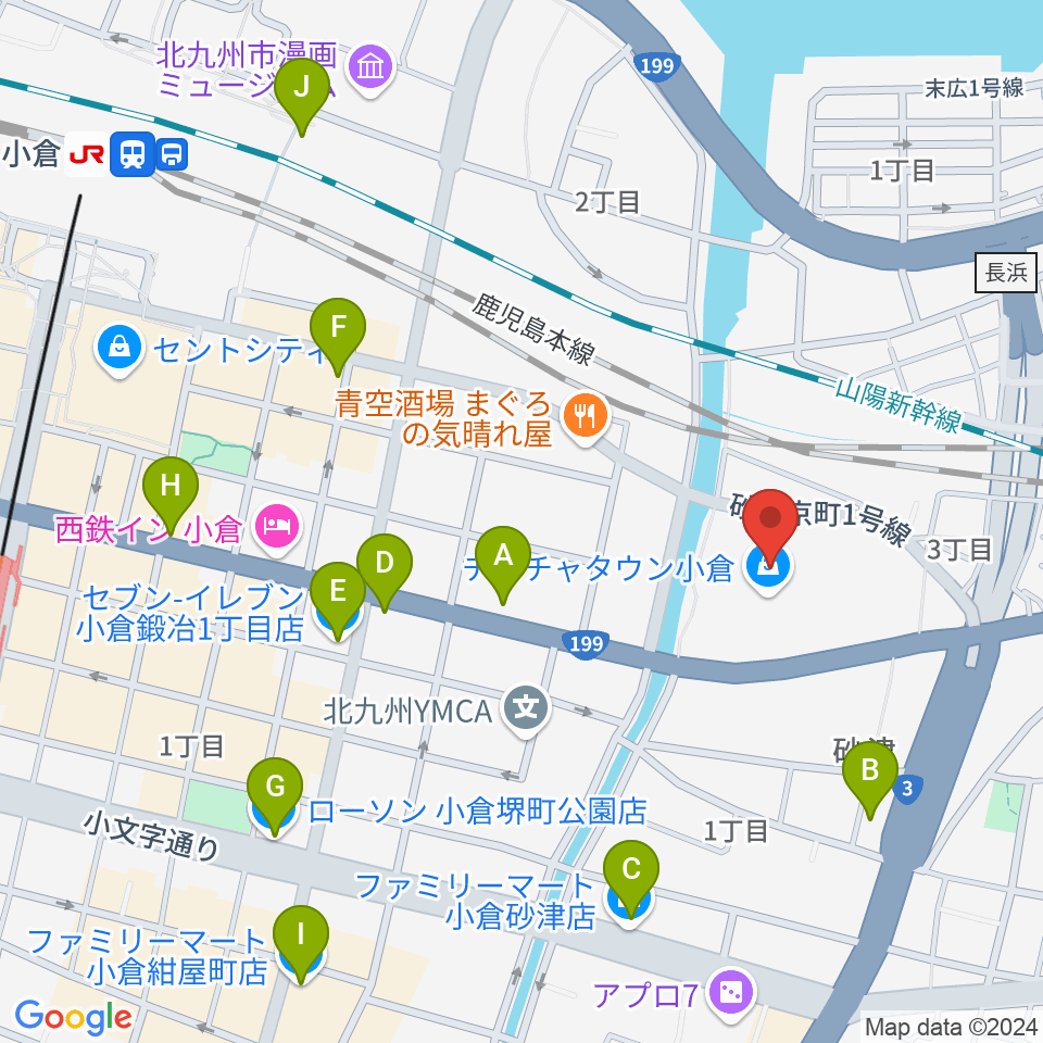 シネプレックス小倉周辺のコンビニエンスストア一覧地図