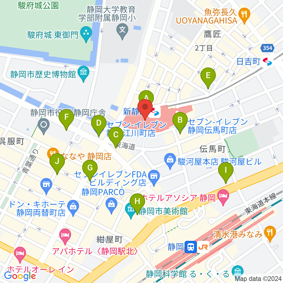 シネシティザート周辺のコンビニエンスストア一覧地図