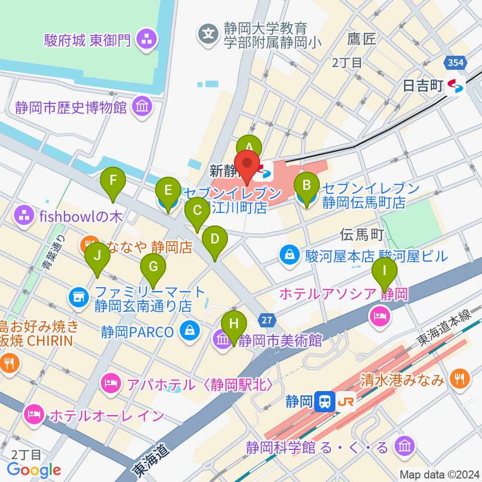 シネシティザート周辺のコンビニエンスストア一覧地図