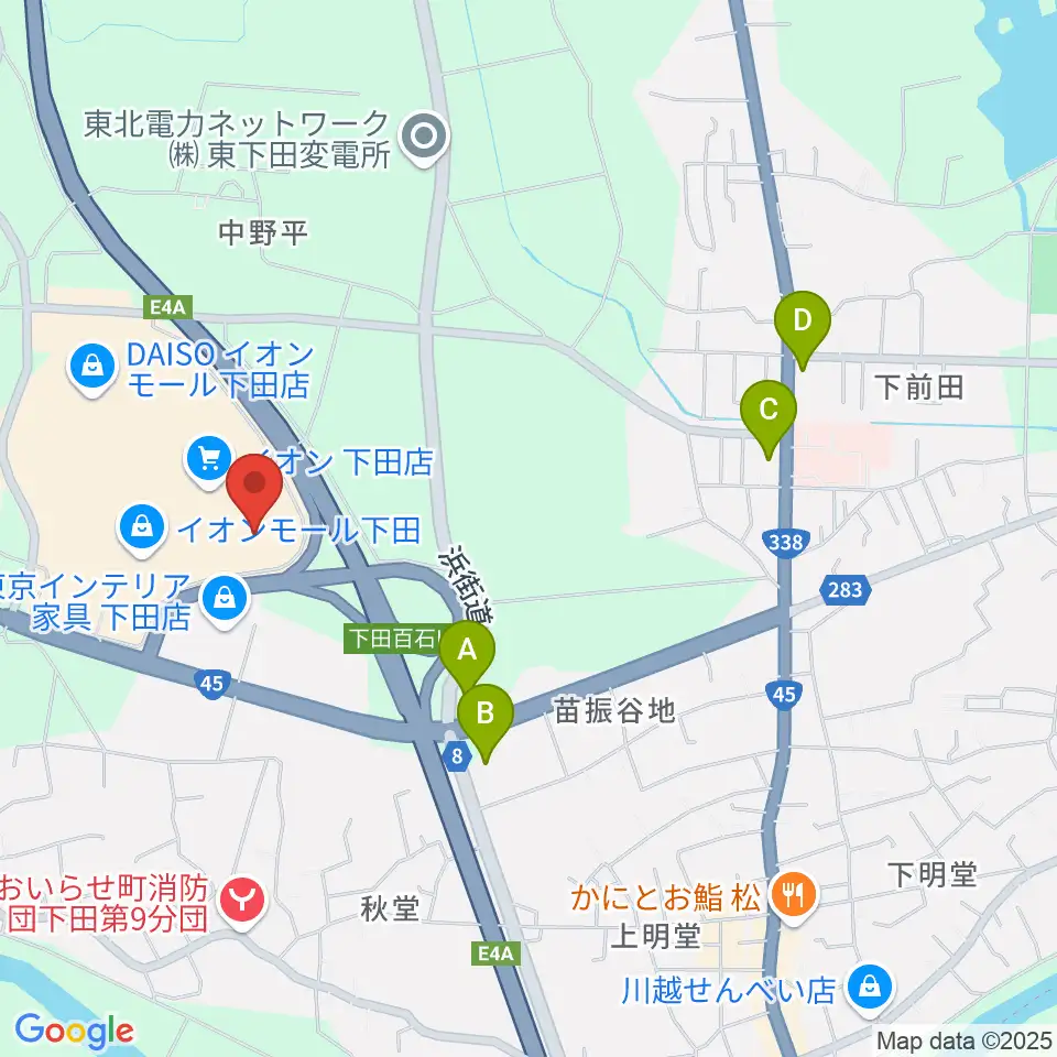 TOHOシネマズおいらせ下田周辺のコンビニエンスストア一覧地図