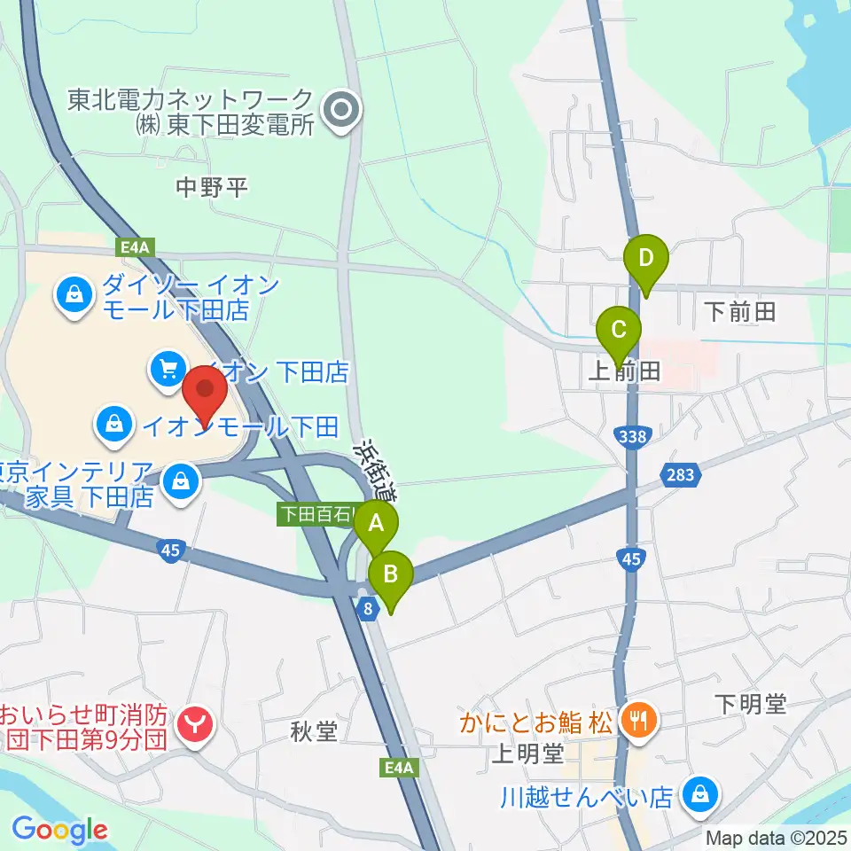 TOHOシネマズおいらせ下田周辺のコンビニエンスストア一覧地図