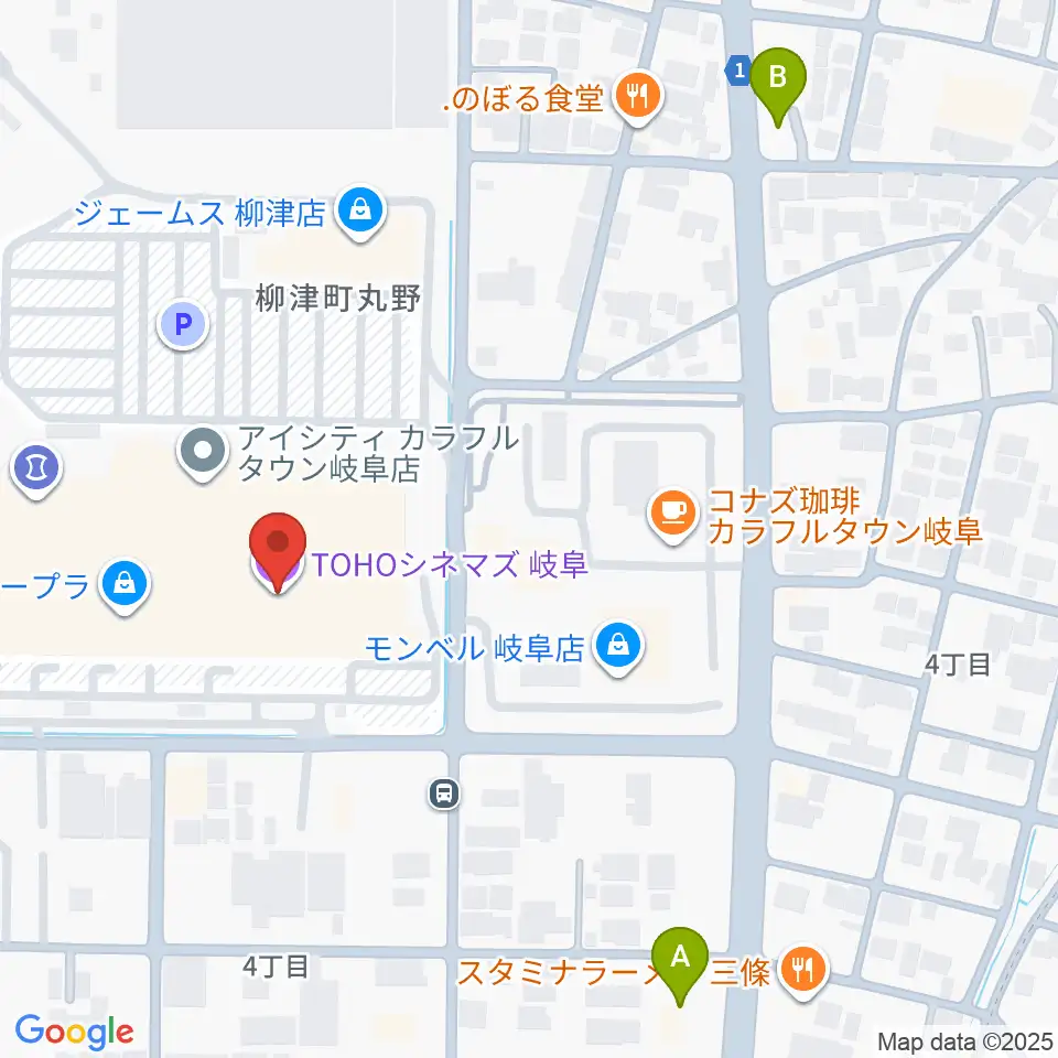 TOHOシネマズ岐阜周辺のコンビニエンスストア一覧地図