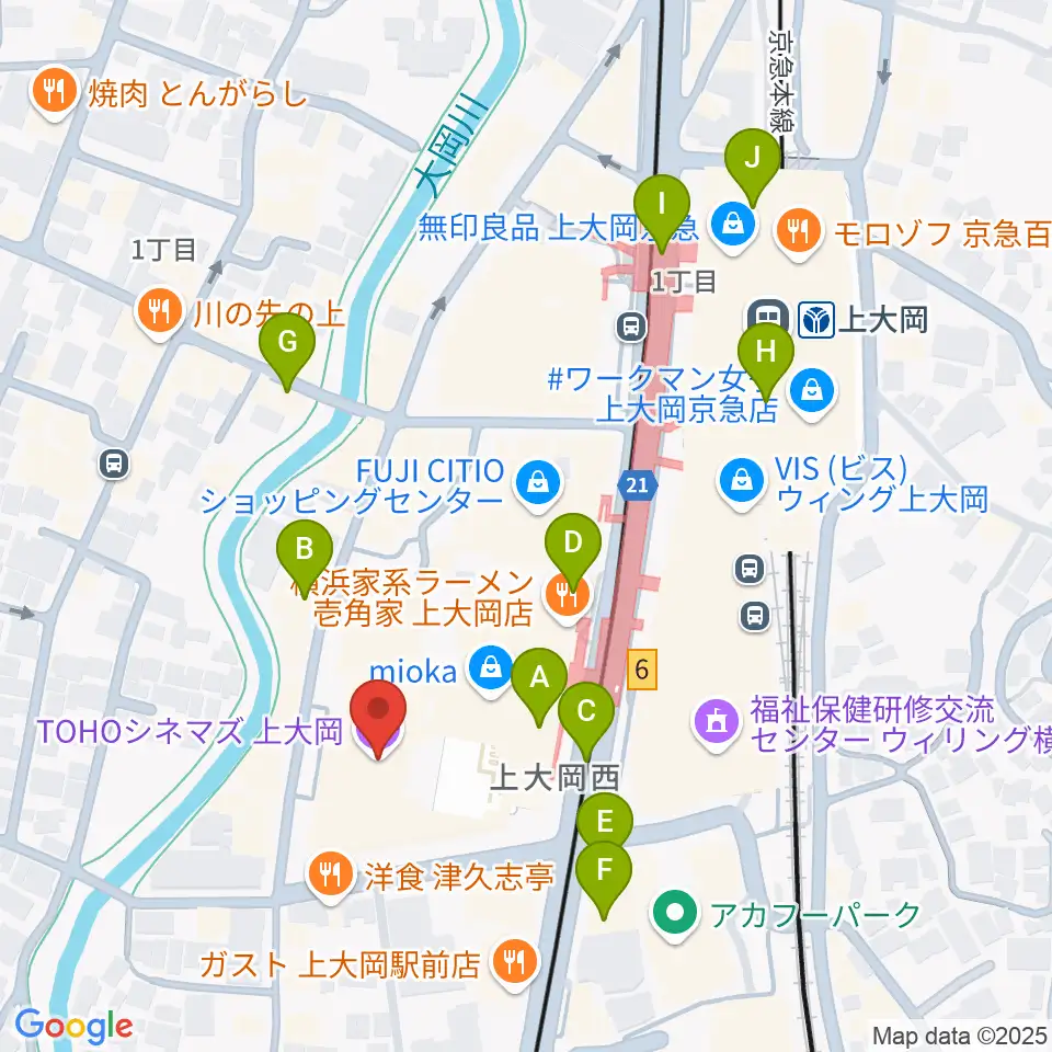 TOHOシネマズ上大岡周辺のコンビニエンスストア一覧地図