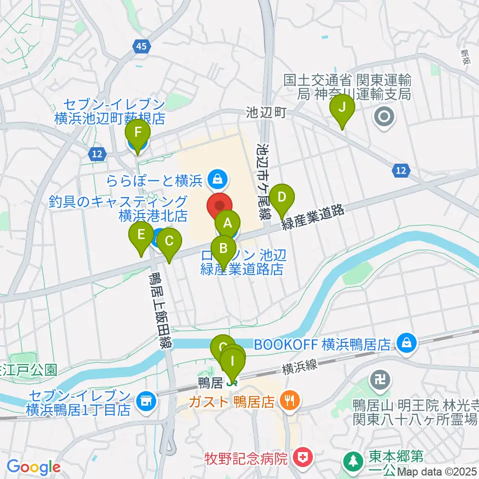 TOHOシネマズららぽーと横浜周辺のコンビニエンスストア一覧地図