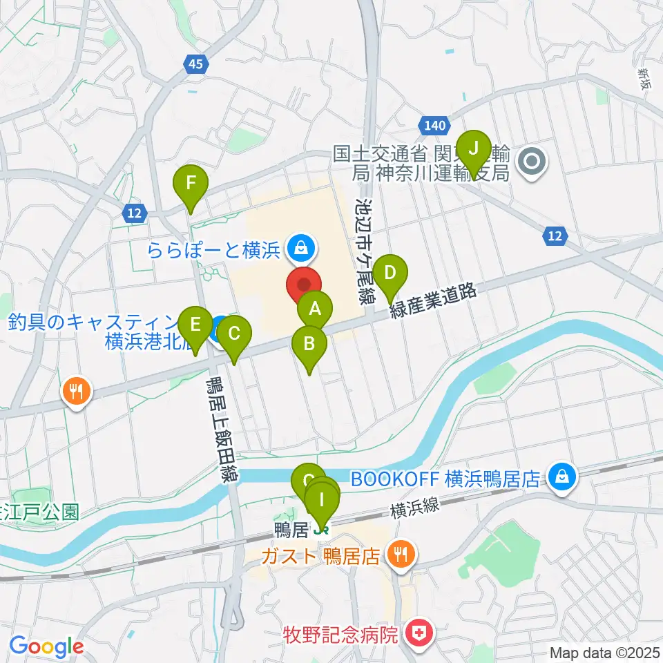 TOHOシネマズららぽーと横浜周辺のコンビニエンスストア一覧地図