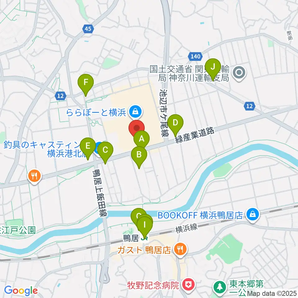 TOHOシネマズららぽーと横浜周辺のコンビニエンスストア一覧地図