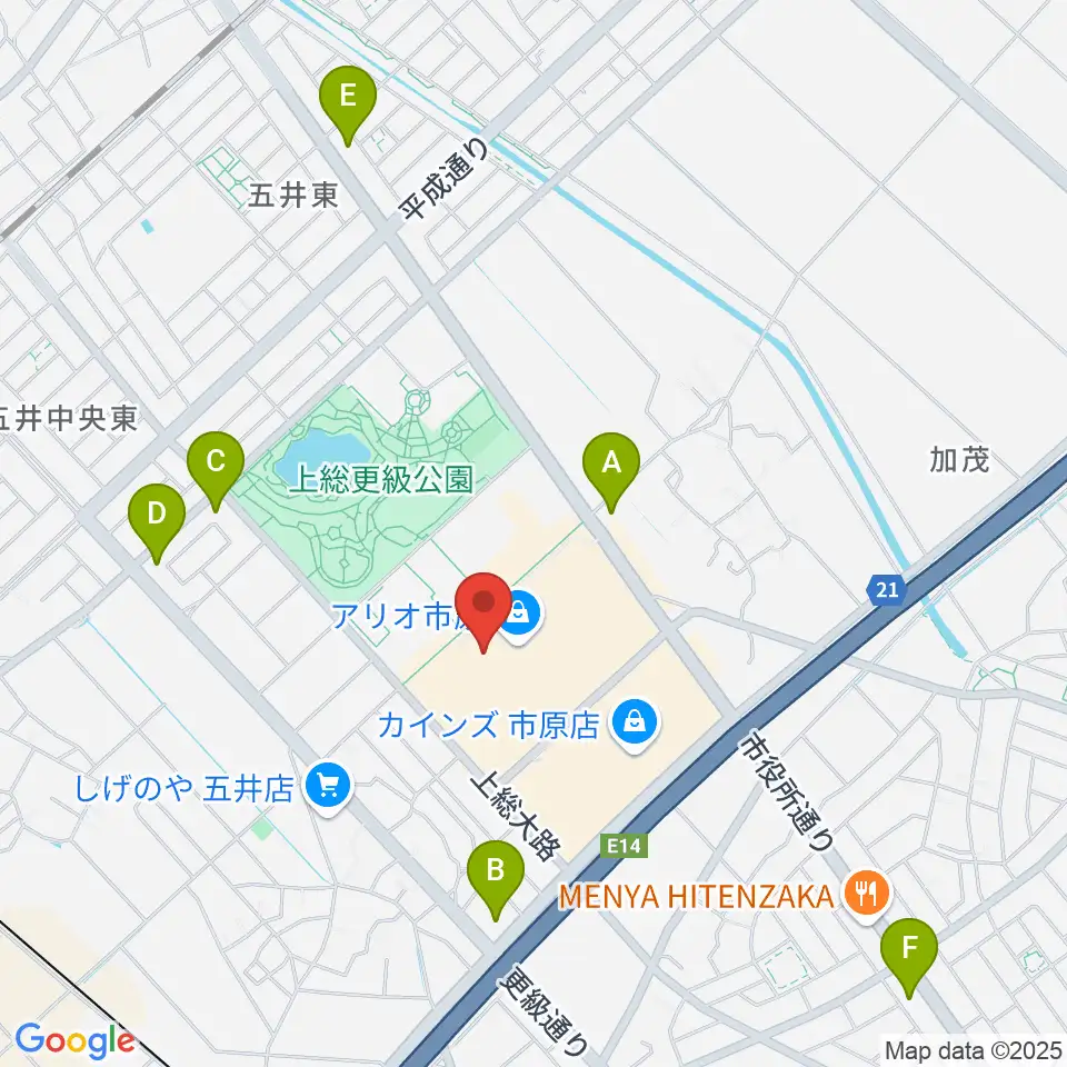 TOHOシネマズ市原周辺のコンビニエンスストア一覧地図