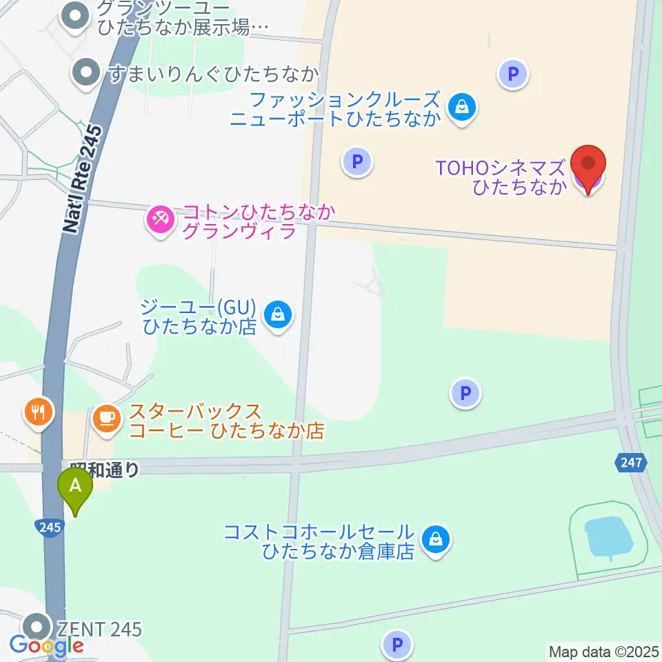 TOHOシネマズひたちなか周辺のコンビニエンスストア一覧地図