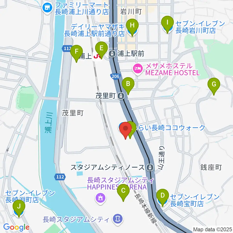 TOHOシネマズ長崎周辺のコンビニエンスストア一覧地図