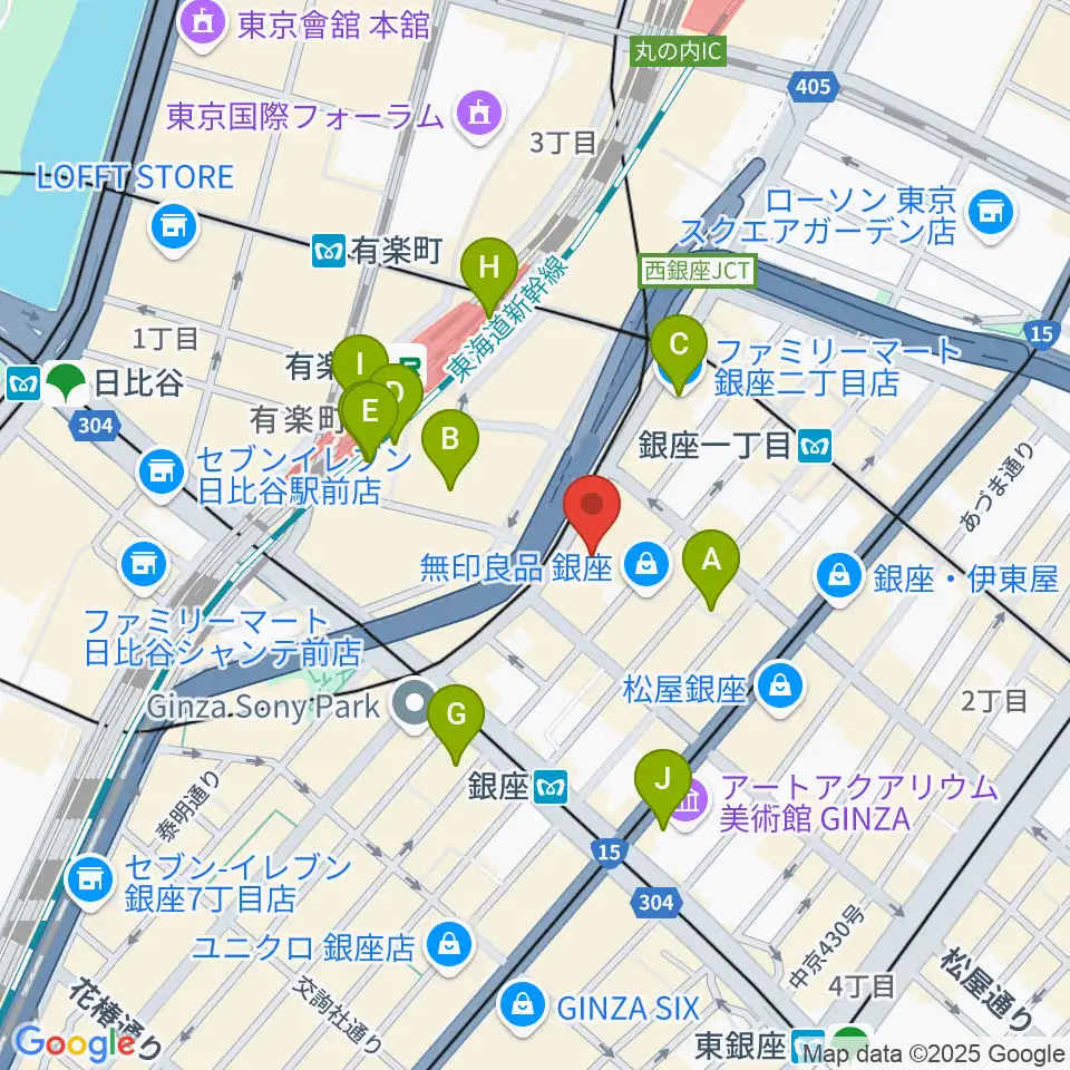 丸の内TOEI周辺のコンビニエンスストア一覧地図