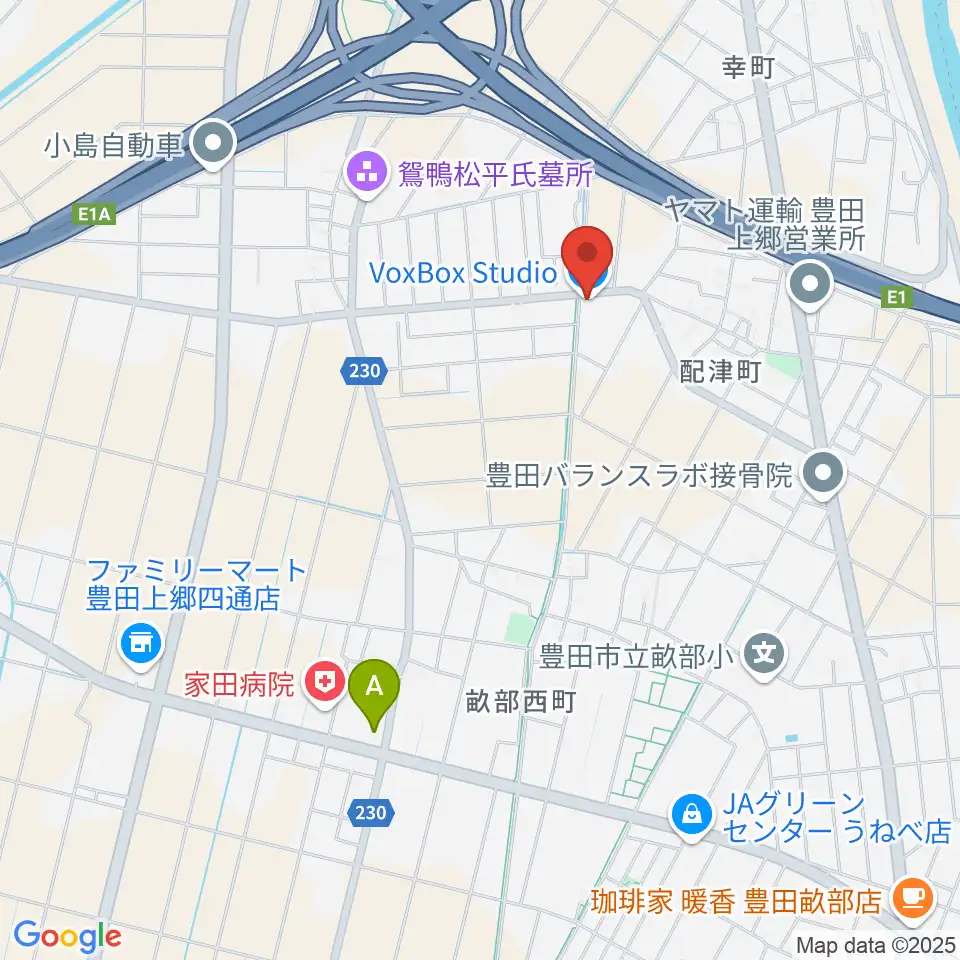 VoxBoxStudio周辺のコンビニエンスストア一覧地図