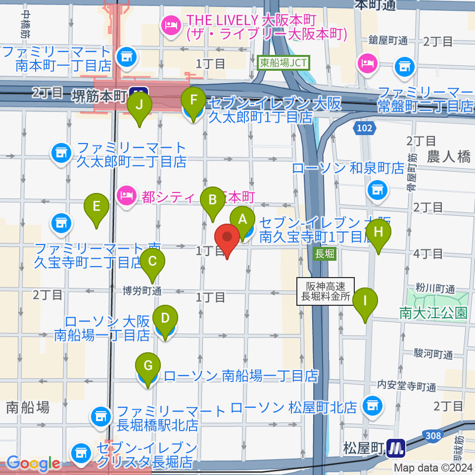 アルケミースタジオ周辺のコンビニエンスストア一覧地図