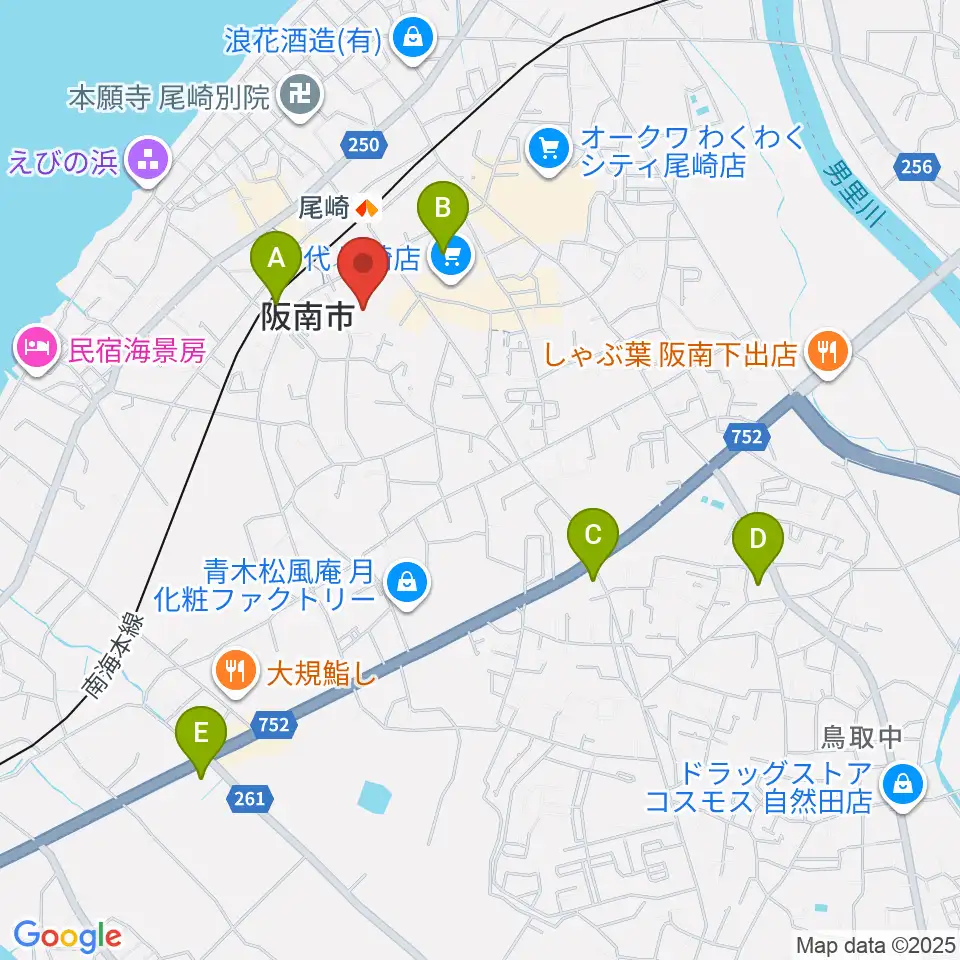 阪南市立文化センター サラダホール周辺のコンビニエンスストア一覧地図