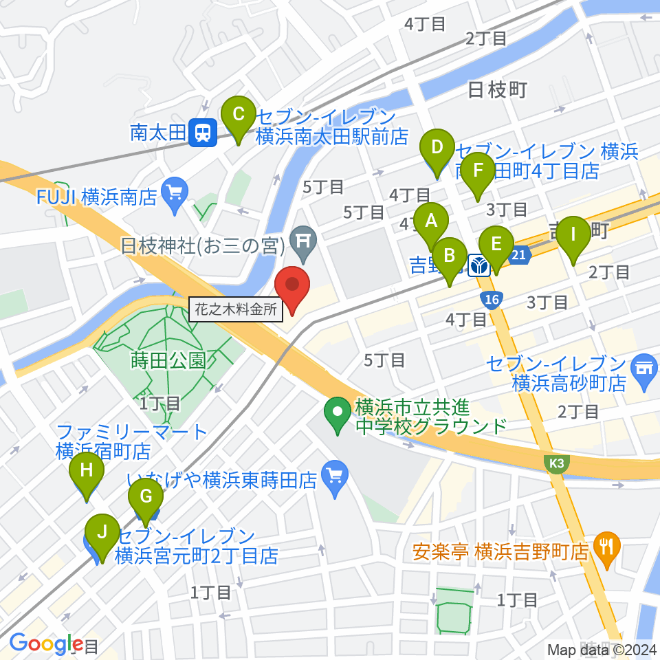 吉野町市民プラザ周辺のコンビニエンスストア一覧地図