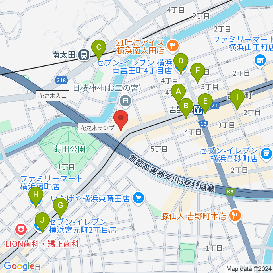 吉野町市民プラザ周辺のコンビニエンスストア一覧地図