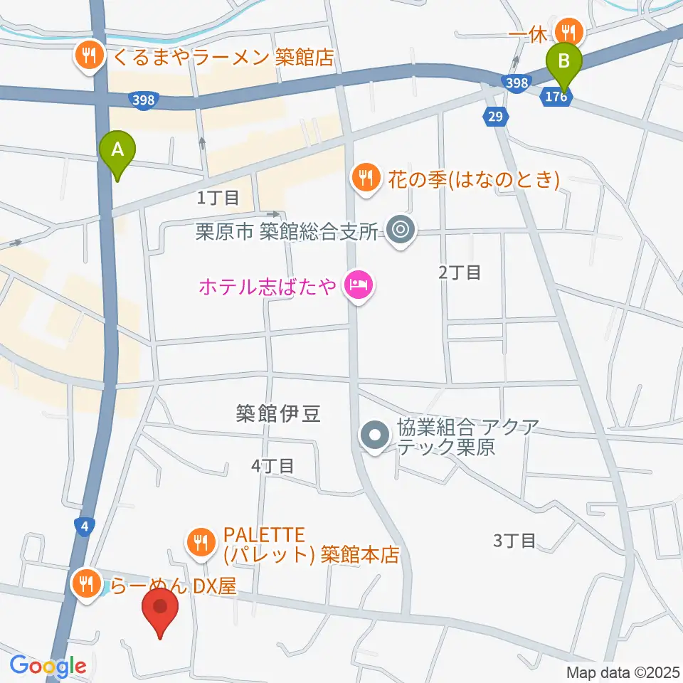 栗原文化会館（アポロプラザ）周辺のコンビニエンスストア一覧地図