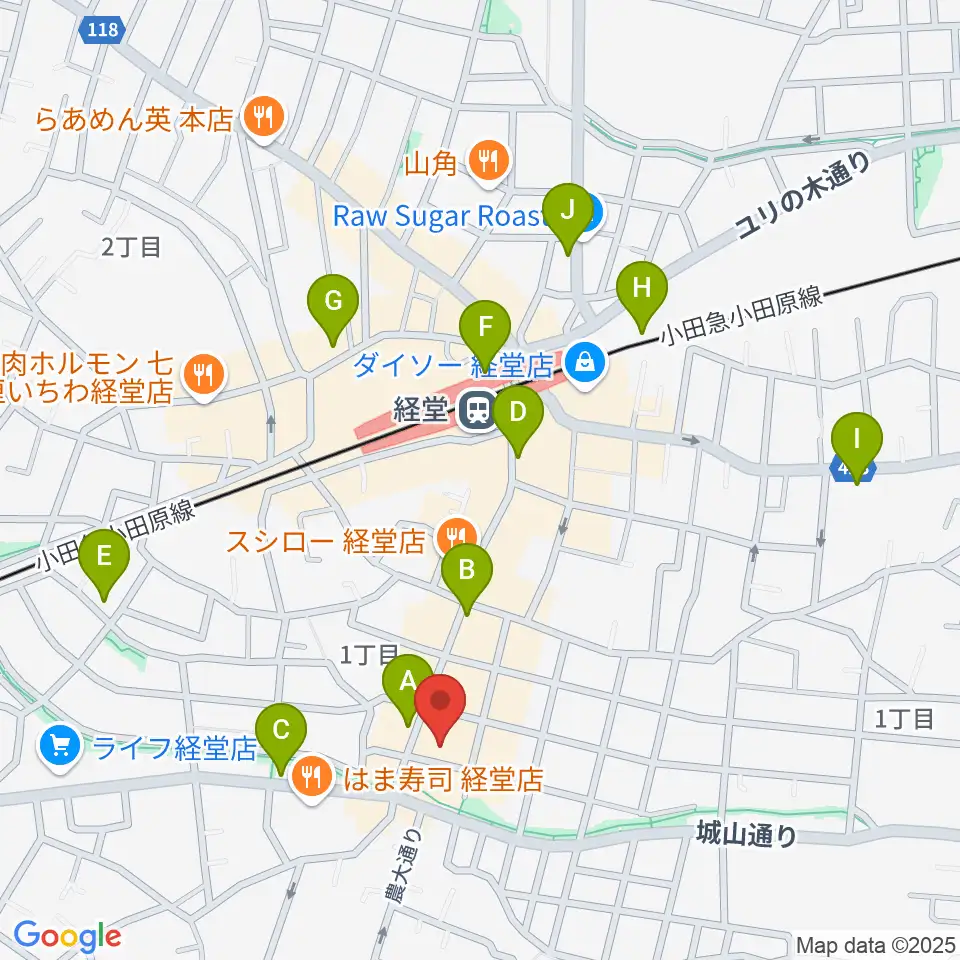 経堂LOVE, PEACE & SOUL周辺のコンビニエンスストア一覧地図