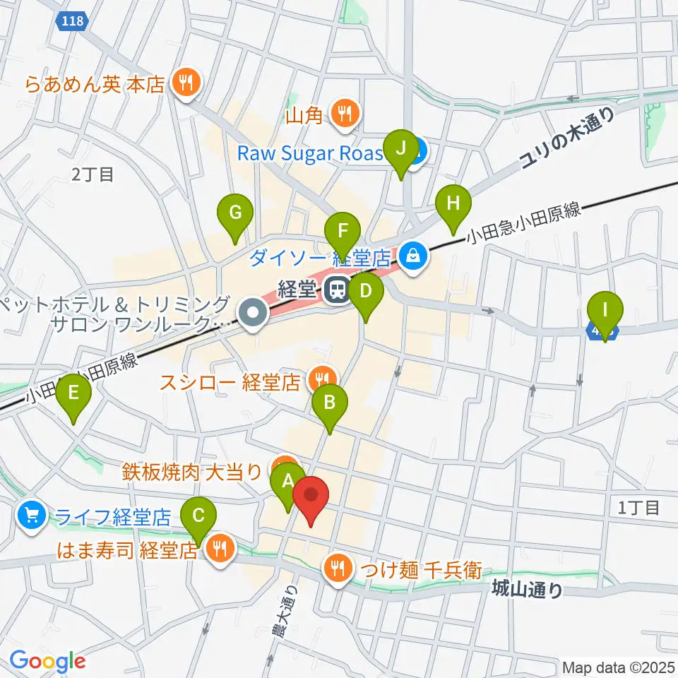 経堂LOVE, PEACE & SOUL周辺のコンビニエンスストア一覧地図