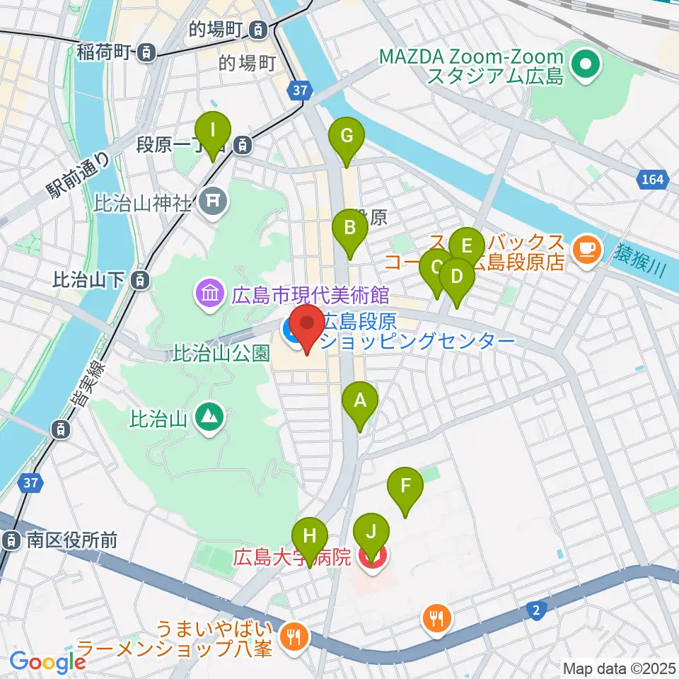 イオンシネマ広島周辺のコンビニエンスストア一覧地図