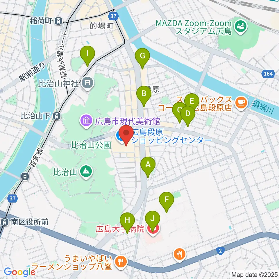 イオンシネマ広島周辺のコンビニエンスストア一覧地図