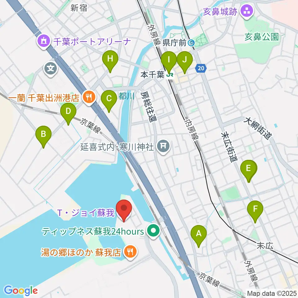 T・ジョイ蘇我周辺のコンビニエンスストア一覧地図