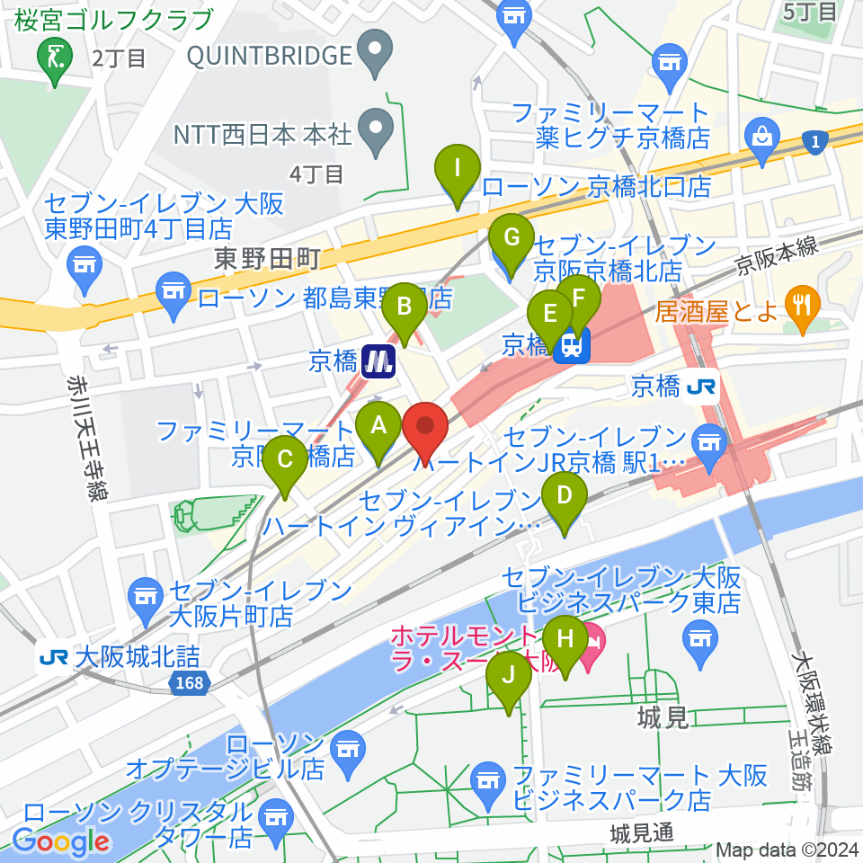 Jet Studio周辺のコンビニエンスストア一覧地図