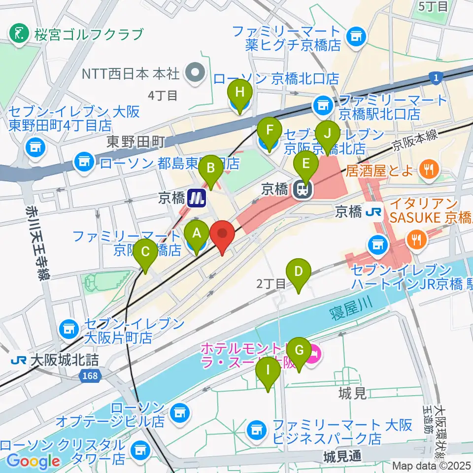 Jet Studio周辺のコンビニエンスストア一覧地図