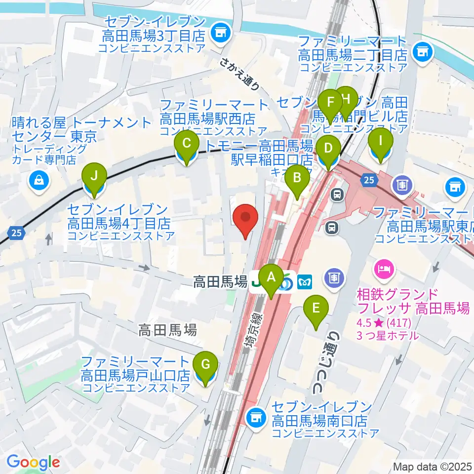 MI TOKYO周辺のコンビニエンスストア一覧地図