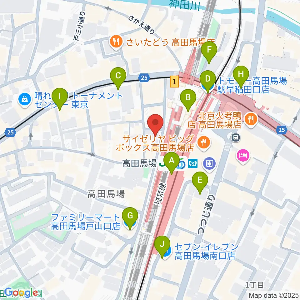 MI TOKYO周辺のコンビニエンスストア一覧地図
