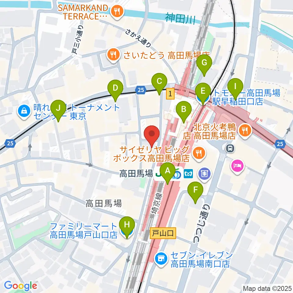 MI TOKYO周辺のコンビニエンスストア一覧地図