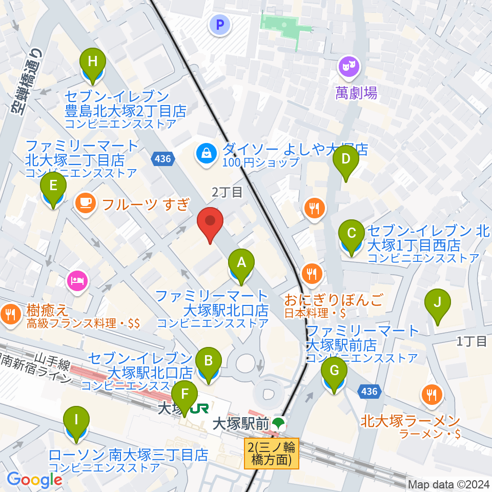 大塚Hearts Next周辺のコンビニエンスストア一覧地図