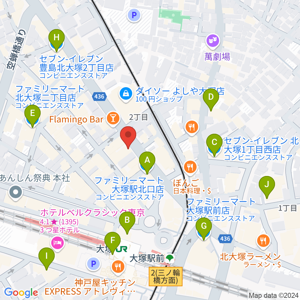 大塚Hearts Next周辺のコンビニエンスストア一覧地図