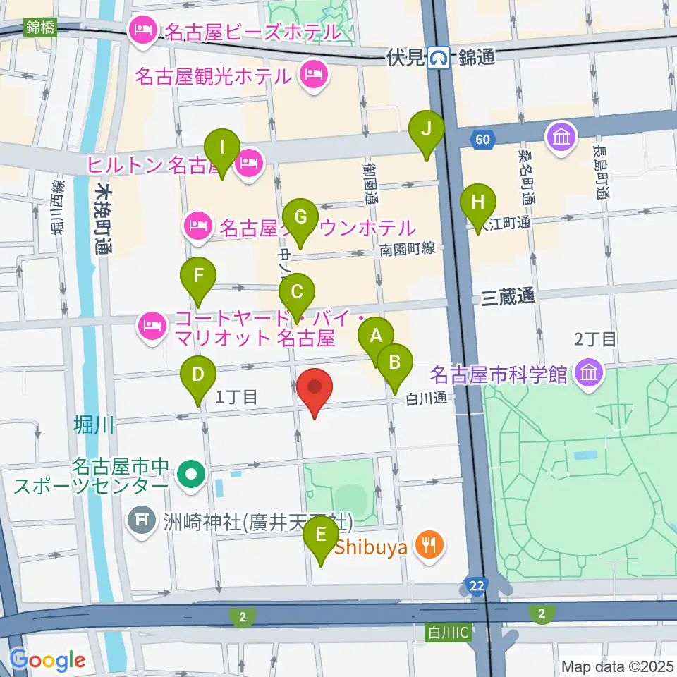 伏見ライオンシアター周辺のコンビニエンスストア一覧地図