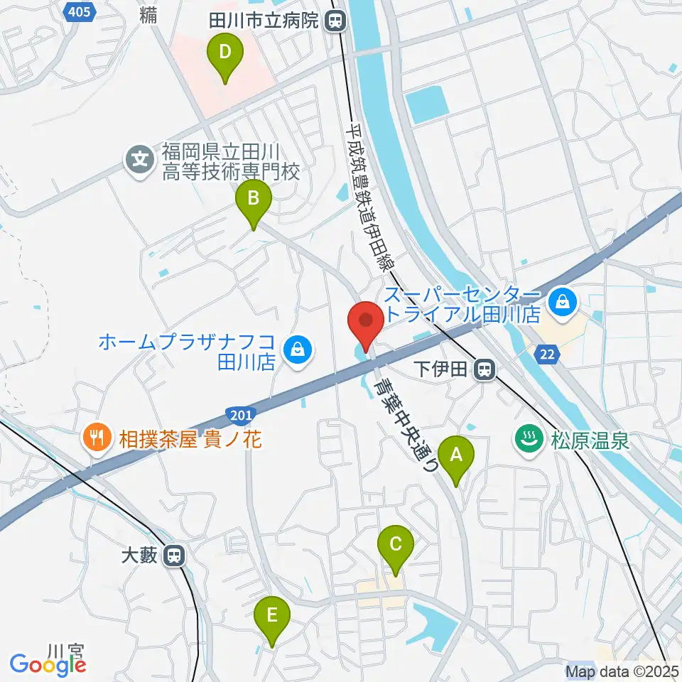 田川LOT周辺のコンビニエンスストア一覧地図