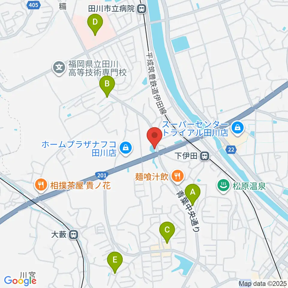 田川LOT周辺のコンビニエンスストア一覧地図