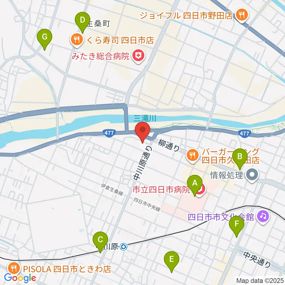 四日市CLUB ROOTS周辺のコンビニエンスストア一覧地図