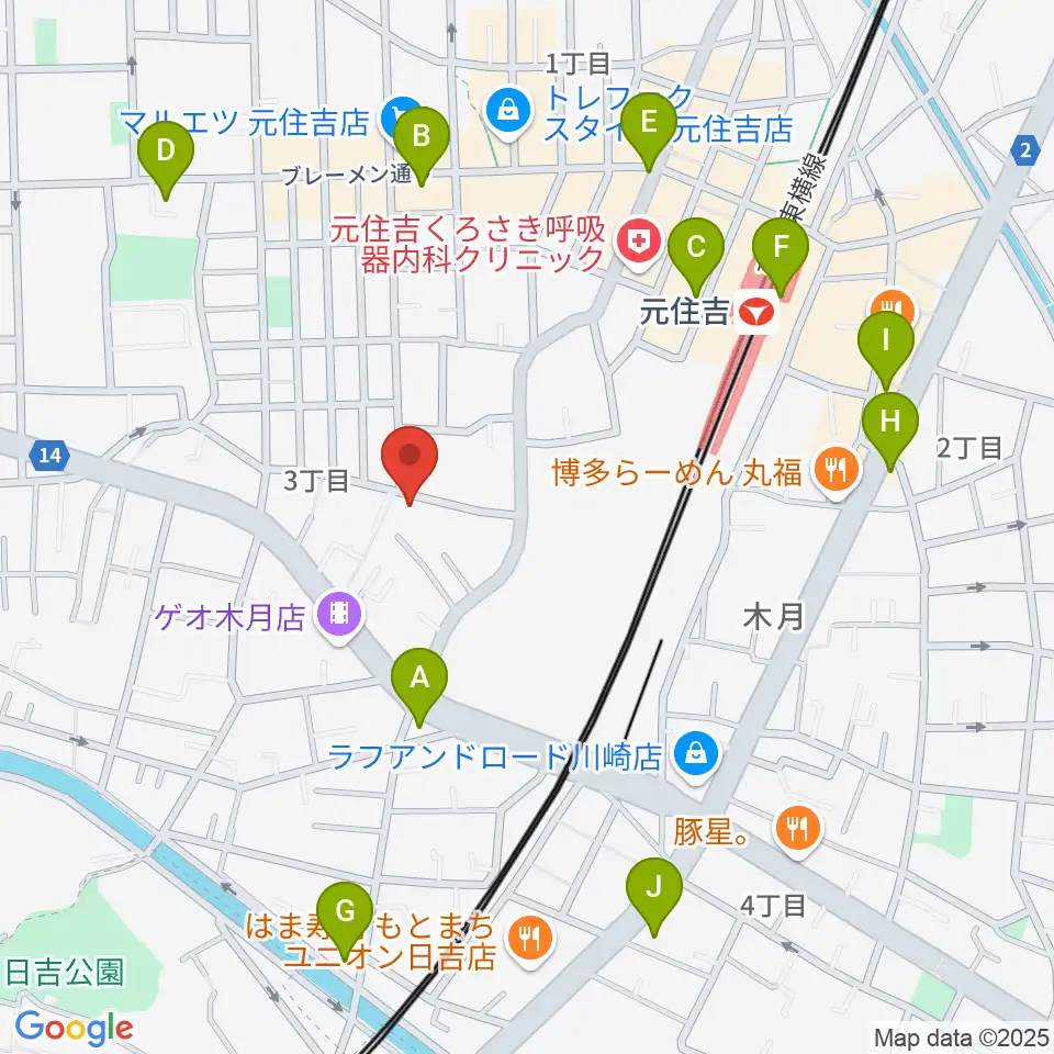 島倉学ミュージックスクール周辺のコンビニエンスストア一覧地図