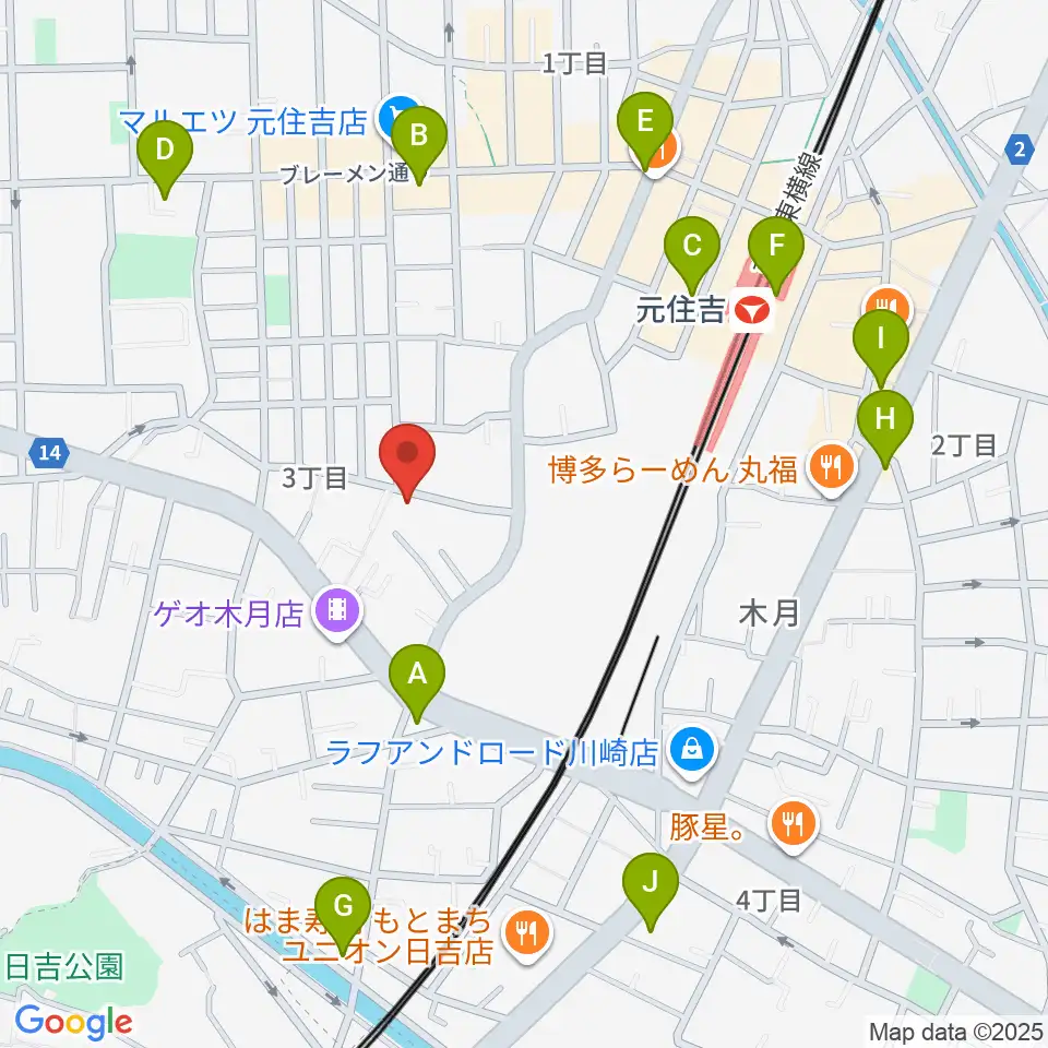 島倉学ミュージックスクール周辺のコンビニエンスストア一覧地図