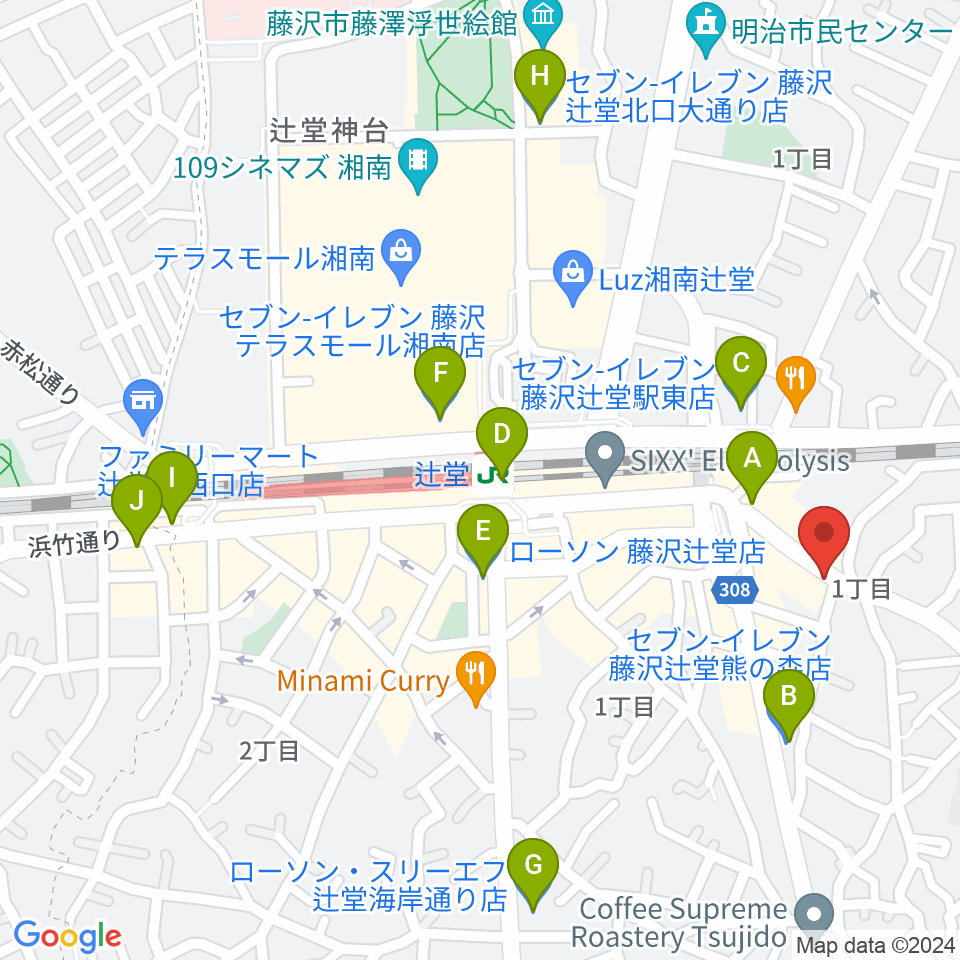 木管楽器修理工房 岡田周辺のコンビニエンスストア一覧地図