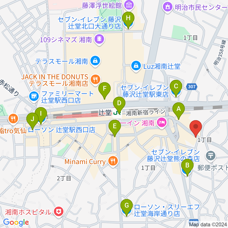 木管楽器修理工房 岡田周辺のコンビニエンスストア一覧地図