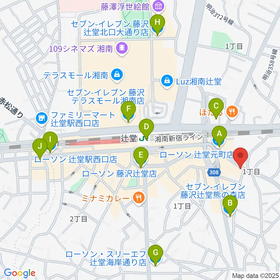 木管楽器修理工房 岡田周辺のコンビニエンスストア一覧地図