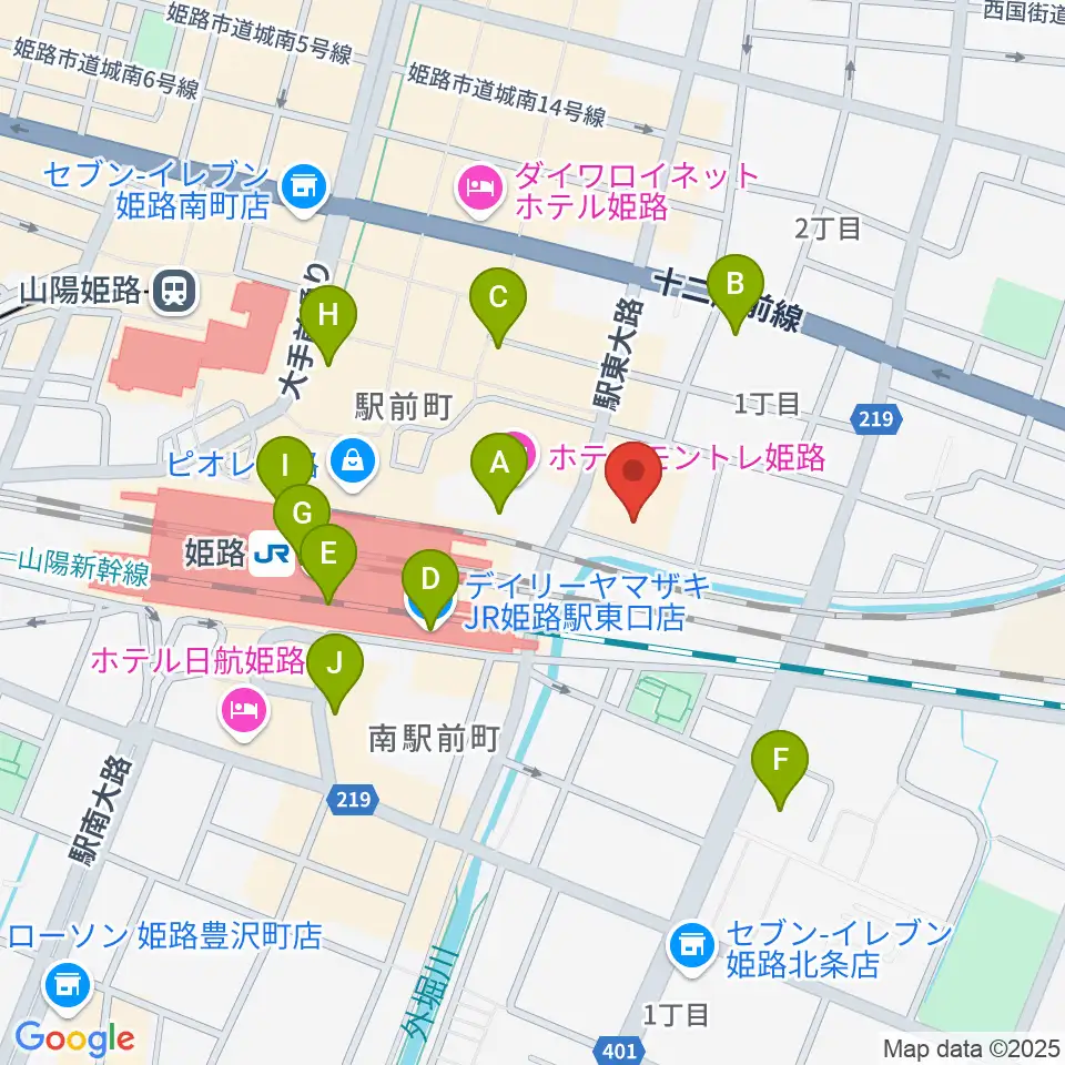アースシネマズ姫路周辺のコンビニエンスストア一覧地図