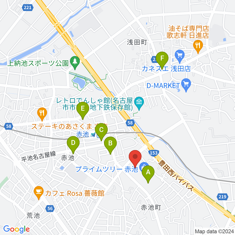 TOHOシネマズ赤池周辺のコンビニエンスストア一覧地図