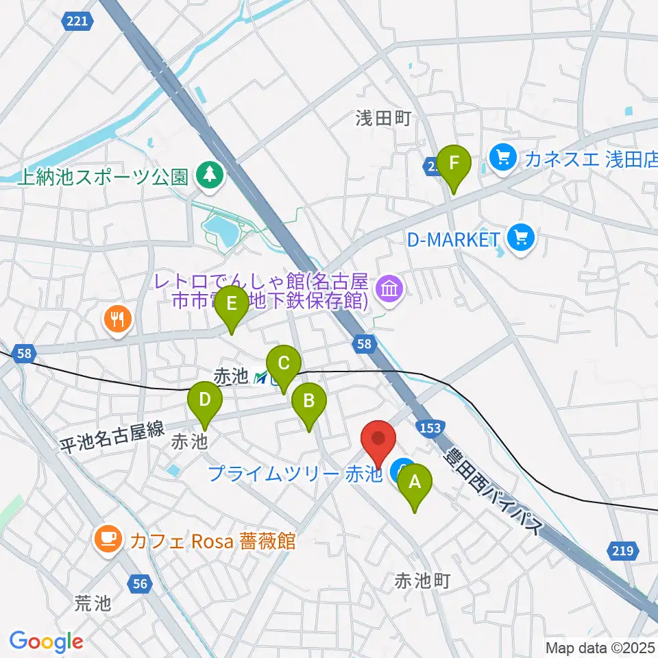 TOHOシネマズ赤池周辺のコンビニエンスストア一覧地図