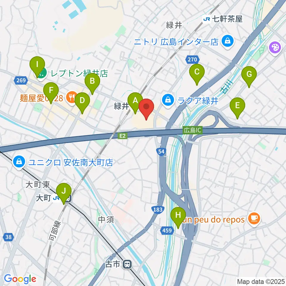 TOHOシネマズ緑井周辺のコンビニエンスストア一覧地図