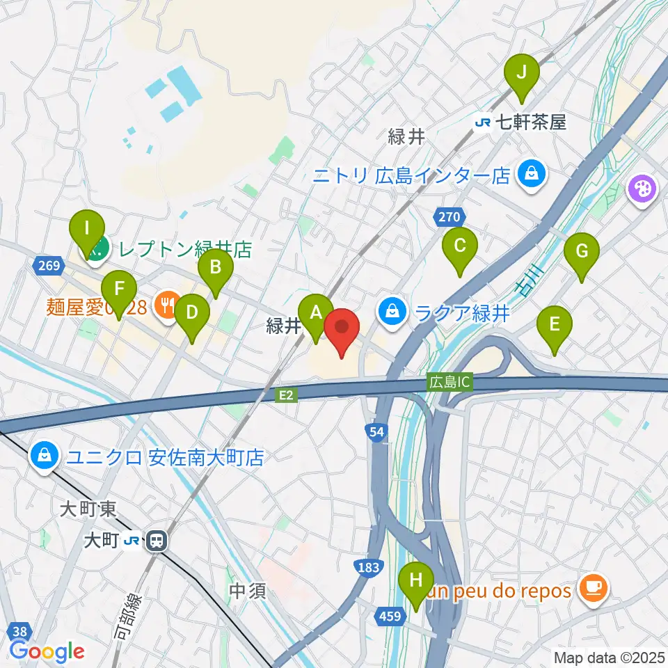 TOHOシネマズ緑井周辺のコンビニエンスストア一覧地図