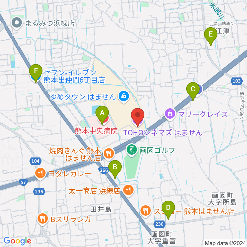 TOHOシネマズはません周辺のコンビニエンスストア一覧地図