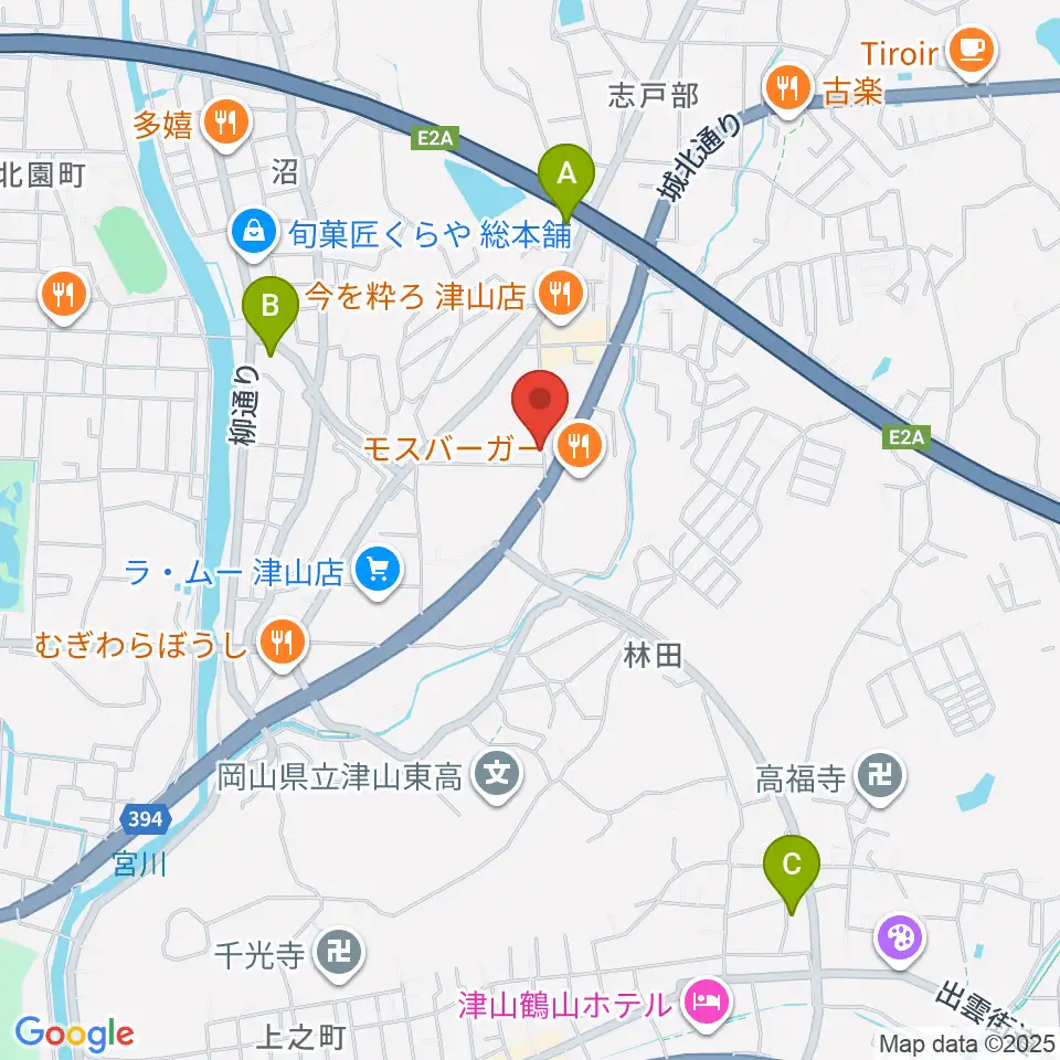 ヨシダミュージック周辺のコンビニエンスストア一覧地図