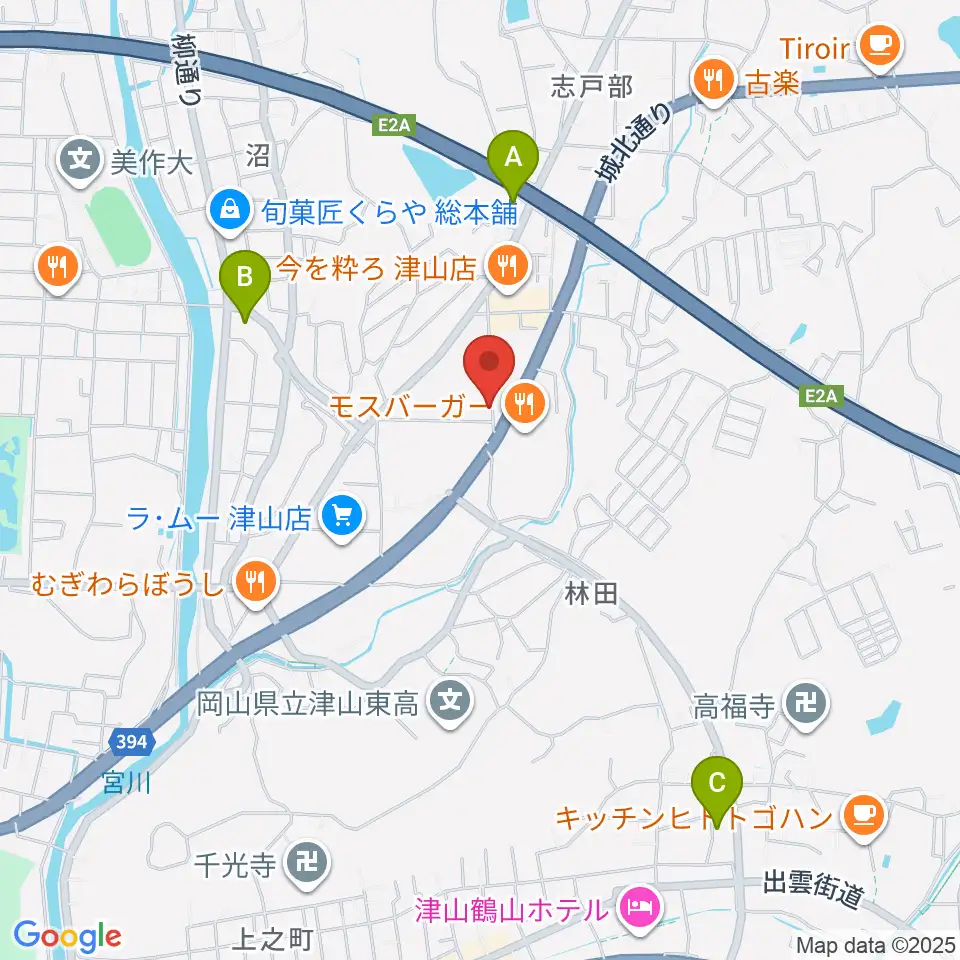 ヨシダミュージック周辺のコンビニエンスストア一覧地図